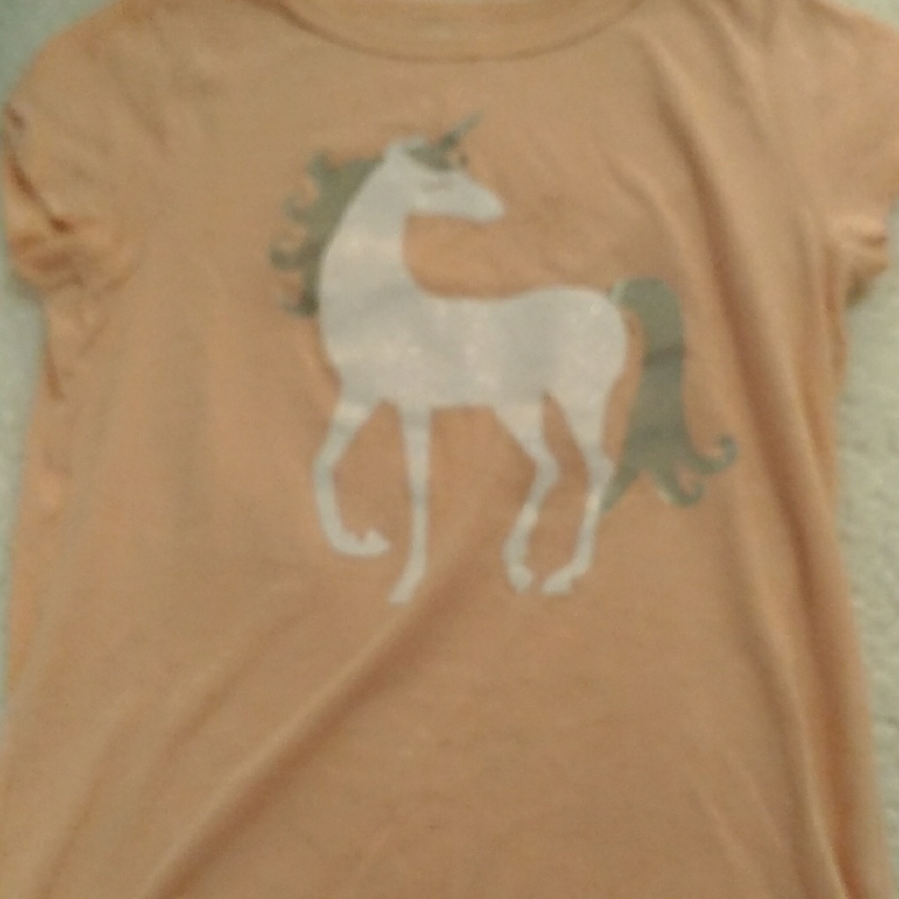Glittery, holographic unicorn tee